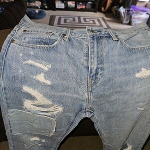 Levi's Men's Relaxed Fit Distressed Blue Jeans